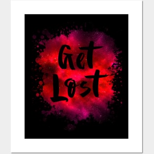 Get Lost Funny 80's Design Posters and Art